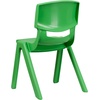 image:imageFlash Furniture Whitney 4 Pack Plastic Stackable School Chairs with 1325 Seat Height Assorted ColorsGreen