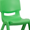 image:imageFlash Furniture Whitney 4 Pack Plastic Stackable School Chairs with 1325 Seat Height Assorted ColorsGreen