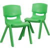 image:imageFlash Furniture Whitney 4 Pack Plastic Stackable School Chairs with 1325 Seat Height Assorted ColorsGreen