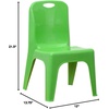 image:imageFlash Furniture Whitney 4 Pack Plastic Stackable School Chairs with 1325 Seat Height Assorted ColorsGreen