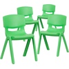image:imageFlash Furniture Whitney 4 Pack Plastic Stackable School Chairs with 1325 Seat Height Assorted ColorsGreen