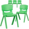 image:imageFlash Furniture Whitney 4 Pack Plastic Stackable School Chairs with 1325 Seat Height Assorted ColorsGreen