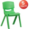 image:imageFlash Furniture Whitney 4 Pack Plastic Stackable School Chairs with 1325 Seat Height Assorted ColorsGreen