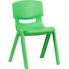image:imageFlash Furniture Whitney 4 Pack Plastic Stackable School Chairs with 1325 Seat Height Assorted ColorsGreen