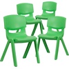image:imageFlash Furniture Whitney 4 Pack Plastic Stackable School Chairs with 1325 Seat Height Assorted ColorsGreen