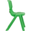 image:imageFlash Furniture Whitney 4 Pack Plastic Stackable School Chairs with 1325 Seat Height Assorted ColorsGreen