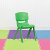 image:imageFlash Furniture Whitney 4 Pack Plastic Stackable School Chairs with 1325 Seat Height Assorted ColorsGreen