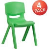 image:imageFlash Furniture Whitney 4 Pack Plastic Stackable School Chairs with 1325 Seat Height Assorted ColorsGreen