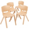 image:imageFlash Furniture Whitney 4 Pack Plastic Stackable School Chairs with 1325 Seat Height Assorted ColorsNatural