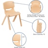 image:imageFlash Furniture Whitney 4 Pack Plastic Stackable School Chairs with 1325 Seat Height Assorted ColorsNatural