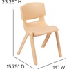 image:imageFlash Furniture Whitney 4 Pack Plastic Stackable School Chairs with 1325 Seat Height Assorted ColorsNatural