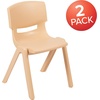 image:imageFlash Furniture Whitney 4 Pack Plastic Stackable School Chairs with 1325 Seat Height Assorted ColorsNatural