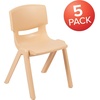 image:imageFlash Furniture Whitney 4 Pack Plastic Stackable School Chairs with 1325 Seat Height Assorted ColorsNatural