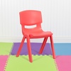 image:imageFlash Furniture Whitney 4 Pack Plastic Stackable School Chairs with 1325 Seat Height Assorted ColorsRed