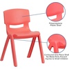 image:imageFlash Furniture Whitney 4 Pack Plastic Stackable School Chairs with 1325 Seat Height Assorted ColorsRed