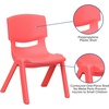 image:imageFlash Furniture Whitney 4 Pack Plastic Stackable School Chairs with 1325 Seat Height Assorted ColorsRed