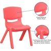 image:imageFlash Furniture Whitney 4 Pack Plastic Stackable School Chairs with 1325 Seat Height Assorted ColorsRed
