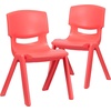 image:imageFlash Furniture Whitney 4 Pack Plastic Stackable School Chairs with 1325 Seat Height Assorted ColorsRed