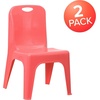 image:imageFlash Furniture Whitney 4 Pack Plastic Stackable School Chairs with 1325 Seat Height Assorted ColorsRed