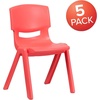 image:imageFlash Furniture Whitney 4 Pack Plastic Stackable School Chairs with 1325 Seat Height Assorted ColorsRed
