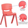 image:imageFlash Furniture Whitney 4 Pack Plastic Stackable School Chairs with 1325 Seat Height Assorted ColorsRed