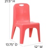 image:imageFlash Furniture Whitney 4 Pack Plastic Stackable School Chairs with 1325 Seat Height Assorted ColorsRed
