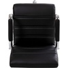 image:imageFlash Furniture Whitney MidBack Swivel LeatherSoft Drafting Chair with Padded Seat Armrests and Foot Ring Adjustable Office Chair WhiteChromeBlack