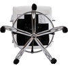 image:imageFlash Furniture Whitney MidBack Swivel LeatherSoft Drafting Chair with Padded Seat Armrests and Foot Ring Adjustable Office Chair WhiteChromeWhite