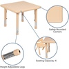 image:imageFlash Furniture Wren 24 Square Natural Plastic Height Adjustable Activity TableNatural