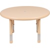 image:imageFlash Furniture Wren 33 Round Natural Plastic Height AdjusTable with Rounded Safety Corners Activity Table with Rounded Safety CornersNatural