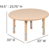 image:imageFlash Furniture Wren 33 Round Natural Plastic Height AdjusTable with Rounded Safety Corners Activity Table with Rounded Safety CornersNatural