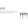 image:imageFlash Furniture Wren 42 Round Oak Thermal Laminate Activity Table  Standard Height Adjustable LegsGrey
