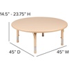 image:imageFlash Furniture Wren 45 Round Natural Plastic Height AdjusTable with Rounded Safety Corners Activity Table with Rounded Safety CornersNatural