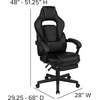 image:imageFlash Furniture X20 Gaming Chair Racing Office Ergonomic Computer PC Adjustable Swivel Chair with Fully Reclining Back in Gray LeatherSoftBlack