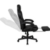 image:imageFlash Furniture X20 Gaming Chair Racing Office Ergonomic Computer PC Adjustable Swivel Chair with Fully Reclining Back in Gray LeatherSoftBlack
