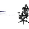image:imageFlash Furniture X20 Gaming Chair Racing Office Ergonomic Computer PC Adjustable Swivel Chair with Fully Reclining Back in Gray LeatherSoftBlack