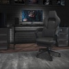 image:imageFlash Furniture X20 Gaming Chair Racing Office Ergonomic Computer PC Adjustable Swivel Chair with Fully Reclining Back in Gray LeatherSoftBlack