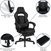 image:imageFlash Furniture X20 Gaming Chair Racing Office Ergonomic Computer PC Adjustable Swivel Chair with Fully Reclining Back in Gray LeatherSoftBlack