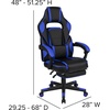 image:imageFlash Furniture X20 Gaming Chair Racing Office Ergonomic Computer PC Adjustable Swivel Chair with Fully Reclining Back in Gray LeatherSoftBlackBlue