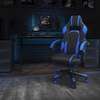 image:imageFlash Furniture X20 Gaming Chair Racing Office Ergonomic Computer PC Adjustable Swivel Chair with Fully Reclining Back in Gray LeatherSoftBlackBlue