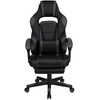 image:imageFlash Furniture X20 Gaming Chair Racing Office Ergonomic Computer PC Adjustable Swivel Chair with Fully Reclining Back in Gray LeatherSoftBlackGray