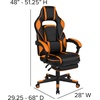 image:imageFlash Furniture X20 Gaming Chair Racing Office Ergonomic Computer PC Adjustable Swivel Chair with Fully Reclining Back in Gray LeatherSoftBlackOrange