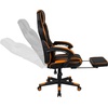 image:imageFlash Furniture X20 Gaming Chair Racing Office Ergonomic Computer PC Adjustable Swivel Chair with Fully Reclining Back in Gray LeatherSoftBlackOrange
