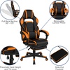 image:imageFlash Furniture X20 Gaming Chair Racing Office Ergonomic Computer PC Adjustable Swivel Chair with Fully Reclining Back in Gray LeatherSoftBlackOrange