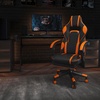 image:imageFlash Furniture X20 Gaming Chair Racing Office Ergonomic Computer PC Adjustable Swivel Chair with Fully Reclining Back in Gray LeatherSoftBlackOrange