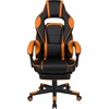 image:imageFlash Furniture X20 Gaming Chair Racing Office Ergonomic Computer PC Adjustable Swivel Chair with Fully Reclining Back in Gray LeatherSoftBlackOrange