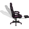 image:imageFlash Furniture X20 Gaming Chair Racing Office Ergonomic Computer PC Adjustable Swivel Chair with Fully Reclining Back in Gray LeatherSoftBlackPurple