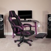 image:imageFlash Furniture X20 Gaming Chair Racing Office Ergonomic Computer PC Adjustable Swivel Chair with Fully Reclining Back in Gray LeatherSoftBlackPurple