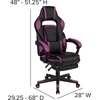 image:imageFlash Furniture X20 Gaming Chair Racing Office Ergonomic Computer PC Adjustable Swivel Chair with Fully Reclining Back in Gray LeatherSoftBlackPurple