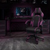 image:imageFlash Furniture X20 Gaming Chair Racing Office Ergonomic Computer PC Adjustable Swivel Chair with Fully Reclining Back in Gray LeatherSoftBlackPurple